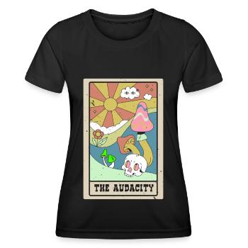 Die Kühnheit Tarotkarte Schamane Wahrsagerei - Frauen Funktions-T-Shirt - Schwarz - Vorne - AI Model Female 172 light (172cm)