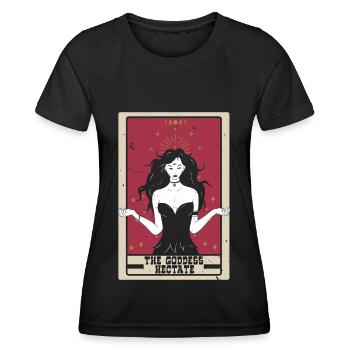 Die Göttin Hectate Tarotkarte Wahrsagerei - Frauen Funktions-T-Shirt - Schwarz - Vorne - AI Model Female 172 light (172cm)