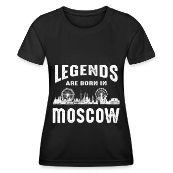 Moscou Légendes Russie Skyline - T-shirt sport Femme - noir - Devant - AI Model Female 172 light (172cm)
