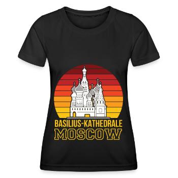 Basilius Kathedrale Moskau Christ Russland - Frauen Funktions-T-Shirt - Schwarz - Vorne - AI Model Female 172 light (172cm)