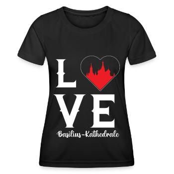 Basilius Kathedrale Love Russland Moskau - Frauen Funktions-T-Shirt - Schwarz - Vorne - AI Model Female 172 light (172cm)