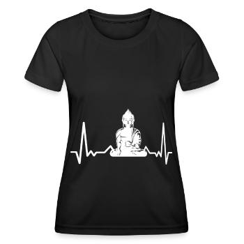 Bouddha Heartbeat Tian Tan Bouddha - T-shirt sport Femme - noir - Devant - AI Model Female 172 light (172cm)