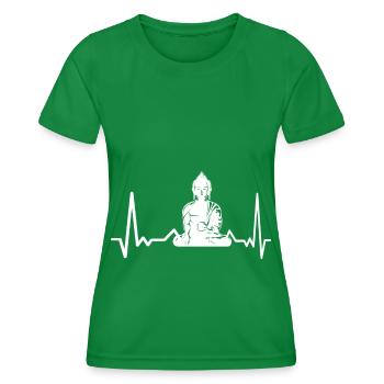 Buddha Heartbeat Tian Tan Buddha - Women's Functional T-Shirt - kelly green - Front - AI Model Female 172 dark (172cm)
