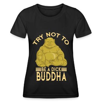 Buddha Friend Meditation Buddhismus - Frauen Funktions-T-Shirt - Schwarz - Vorne - AI Model Female 172 light (172cm)