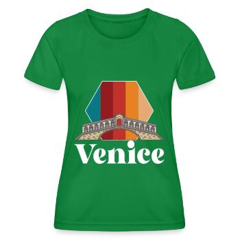 Canal de Venise Gondole Italie Lagune Mer - T-shirt sport Femme - vert - Devant - AI Model Female 172 dark (172cm)