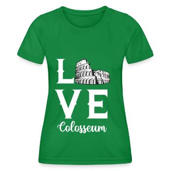 Colosseum Love Italy Rome Roman Roman Roman - Women's Functional T-Shirt - kelly green - Front - AI Model Female 172 dark (172cm)