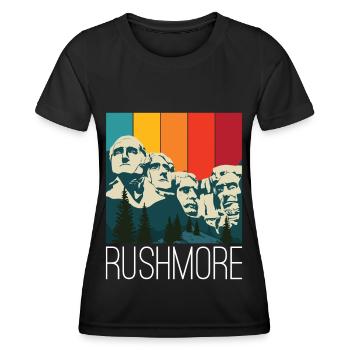 Mémorial du président américain de Rushmore Dakota - T-shirt sport Femme - noir - Devant - AI Model Female 172 light (172cm)