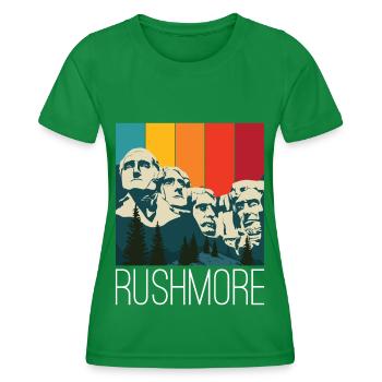 Mémorial du président américain de Rushmore Dakota - T-shirt sport Femme - vert - Devant - AI Model Female 172 dark (172cm)