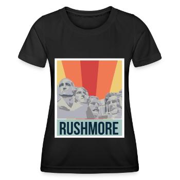 Rushmore Président Amérique Black Hills - T-shirt sport Femme - noir - Devant - AI Model Female 172 light (172cm)