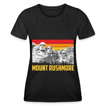 Mount Rushmore Dakota du Sud Lincoln Memorial - T-shirt sport Femme - noir - Devant - AI Model Female 172 light (172cm)