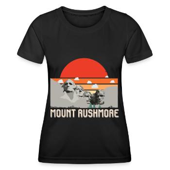Mont Rushmore Dakota Mountains Amérique États-Unis - T-shirt sport Femme - noir - Devant - AI Model Female 172 light (172cm)