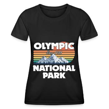 National Park Washington Nationalpark - Frauen Funktions-T-Shirt - Schwarz - Vorne - AI Model Female 172 light (172cm)
