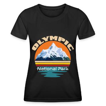 Parc national Nature Washington - T-shirt sport Femme - noir - Devant - AI Model Female 172 light (172cm)