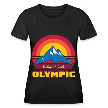National Park Olymp Gebirge Washington - Frauen Funktions-T-Shirt - Schwarz - Vorne - AI Model Female 172 light (172cm)