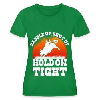 Rodéo Western Cowboy Wild West Retro Horse - T-shirt sport Femme - vert - Devant - AI Model Female 172 dark (172cm)