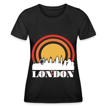 Londres Skyline Big Ben Westminster Château - T-shirt sport Femme - noir - Devant - AI Model Female 172 light (172cm)