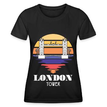 London Tower Bridge UK England Themse - Frauen Funktions-T-Shirt - Schwarz - Vorne - AI Model Female 172 light (172cm)