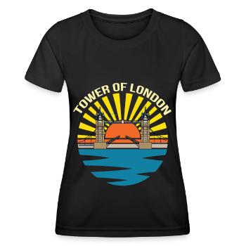 England Themse Tower Bridge Westminster - Frauen Funktions-T-Shirt - Schwarz - Vorne - AI Model Female 172 light (172cm)