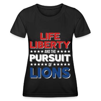 Lions Happiness Safari Afrique Savannah - T-shirt sport Femme - noir - Devant - AI Model Female 172 light (172cm)