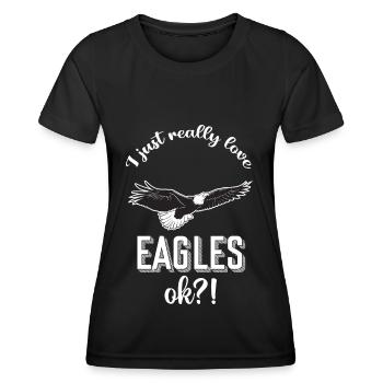 Eagle Falcon Hawk Fauconnerie Oiseaux de proie Oiseaux - T-shirt sport Femme - noir - Devant - AI Model Female 172 light (172cm)