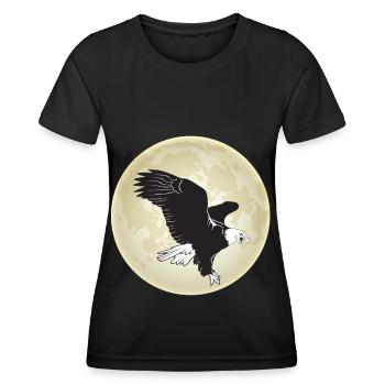 Adler Wildtiere Falknerei Raubvögel Mond - Frauen Funktions-T-Shirt - Schwarz - Vorne - AI Model Female 172 light (172cm)