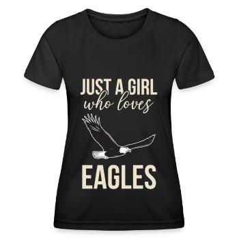 La fille aime l’aigle faucon faucon faucon faucon faucon - T-shirt sport Femme - noir - Devant - AI Model Female 172 light (172cm)