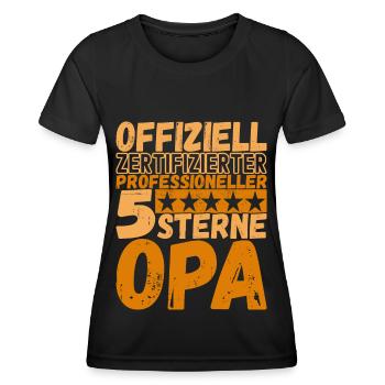 Opa Großvater - Frauen Funktions-T-Shirt - Schwarz - Vorne - AI Model Female 172 light (172cm)