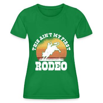 Rodéo Western Cowboy Wild West Retro Horse - T-shirt sport Femme - vert - Devant - AI Model Female 172 dark (172cm)