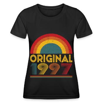 Vintage Original 1997 25. Geburtstag Geschenk - Frauen Funktions-T-Shirt - Schwarz - Vorne - AI Model Female 172 light (172cm)