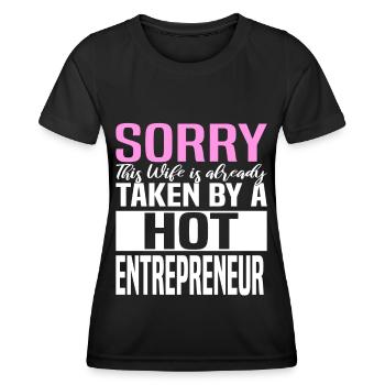 Entrepreneur Chef Wife Partner Startup Stolzer - Women's Functional T-Shirt - black - Front - AI Model Female 172 light (172cm)