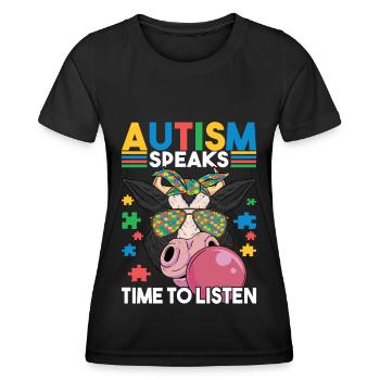 Autistic Autism Autistic - Women's Functional T-Shirt - black - Front - AI Model Female 172 light (172cm)