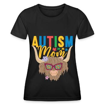 Autisme autistique Autiste - T-shirt sport Femme - noir - Devant - AI Model Female 172 light (172cm)