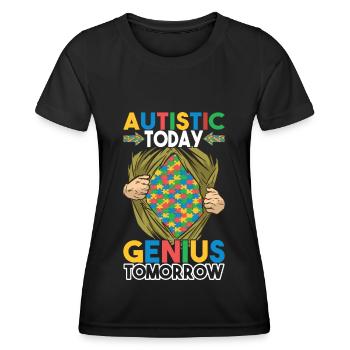 Autisme autistique Autiste - T-shirt sport Femme - noir - Devant - AI Model Female 172 light (172cm)