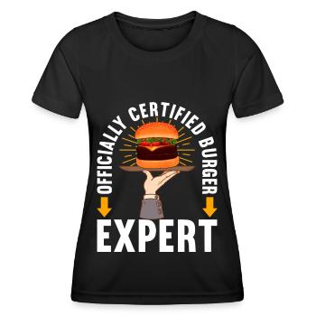 Hamburgers de restauration rapide - T-shirt sport Femme - noir - Devant - AI Model Female 172 light (172cm)