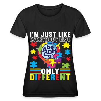 Autisme autistique Autiste - T-shirt sport Femme - noir - Devant - AI Model Female 172 light (172cm)