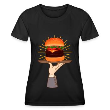 Hamburgers de restauration rapide - T-shirt sport Femme - noir - Devant - AI Model Female 172 light (172cm)