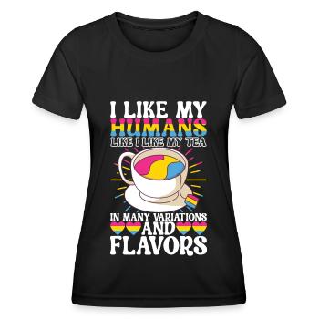 LGBTQ Pansexual - Women's Functional T-Shirt - black - Front - AI Model Female 172 light (172cm)