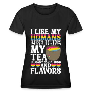 LGBTQ Pansexual - Women's Functional T-Shirt - black - Front - AI Model Female 172 light (172cm)