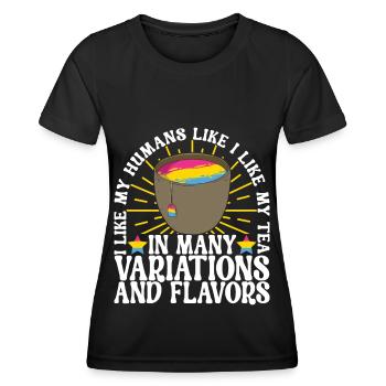 LGBTQ Pansexual - Women's Functional T-Shirt - black - Front - AI Model Female 172 light (172cm)