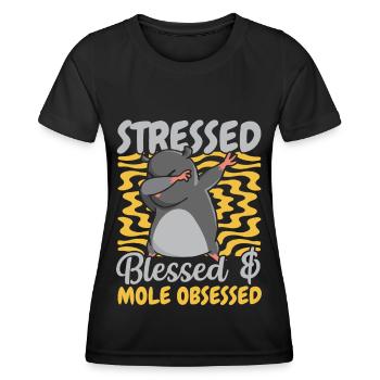 Taupe Possédé Animal Taupe Amoureux Taupe - T-shirt sport Femme - noir - Devant - AI Model Female 172 light (172cm)