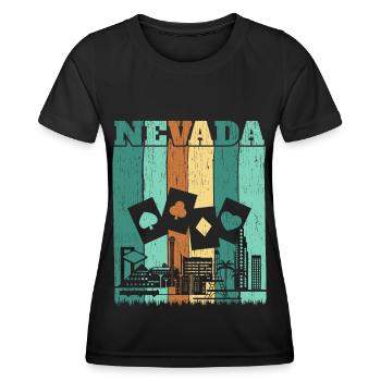 Nevada USA Bundesland Amerika Nevadan Carson City - Frauen Funktions-T-Shirt - Schwarz - Vorne - AI Model Female 172 light (172cm)