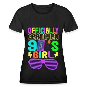 Fête des années 90 années 90 - T-shirt sport Femme - noir - Devant - AI Model Female 172 light (172cm)