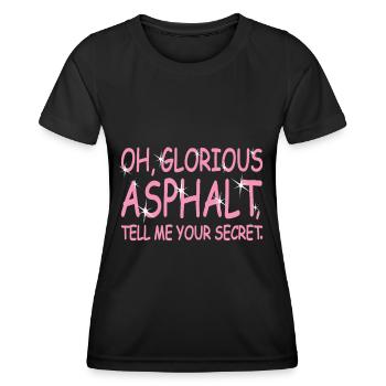 Skater Oh Glorious Asphalt Dis-moi ton secret - T-shirt sport Femme - noir - Devant - AI Model Female 172 light (172cm)