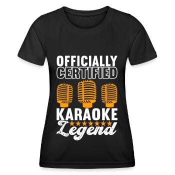 Soirée Karaoké Karaoké - T-shirt sport Femme - noir - Devant - AI Model Female 172 light (172cm)