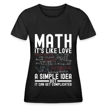 Professeur de mathématiques Mathématiques - T-shirt sport Femme - noir - Devant - AI Model Female 172 light (172cm)