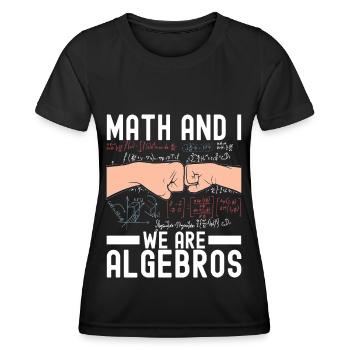 Professeur de mathématiques Mathématiques - T-shirt sport Femme - noir - Devant - AI Model Female 172 light (172cm)