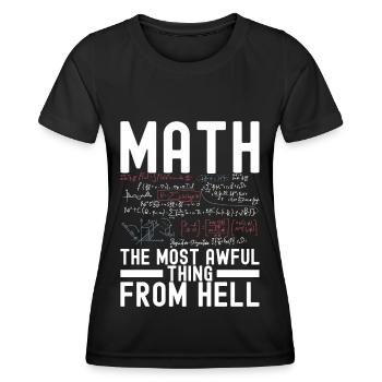 Professeur de mathématiques Mathématiques - T-shirt sport Femme - noir - Devant - AI Model Female 172 light (172cm)
