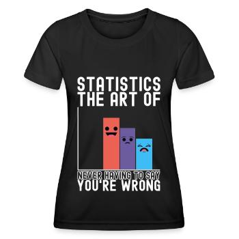 Professeur de mathématiques Mathématiques - T-shirt sport Femme - noir - Devant - AI Model Female 172 light (172cm)