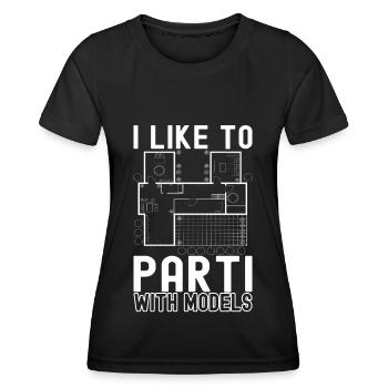 Architekt Architektur - Frauen Funktions-T-Shirt - Schwarz - Vorne - AI Model Female 172 light (172cm)