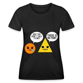 Professeur de mathématiques Mathématiques - T-shirt sport Femme - noir - Devant - AI Model Female 172 light (172cm)